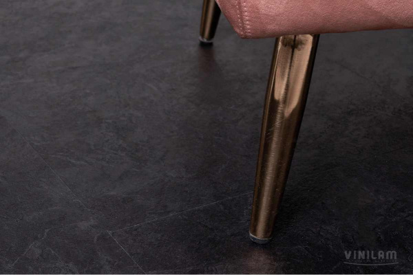 Кварцвиниловая плитка CERAMO VINILAM XXL STONE GLUE Сланцевый Чёрный 61607
